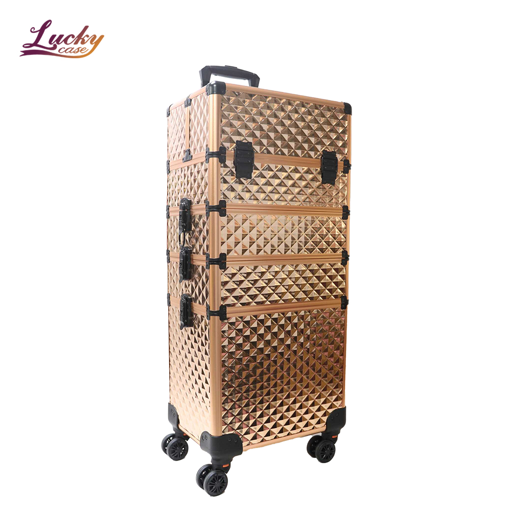 Maletín de maquillaje con ruedas 4 en 1 | Lucky Case, image size:1000x1000